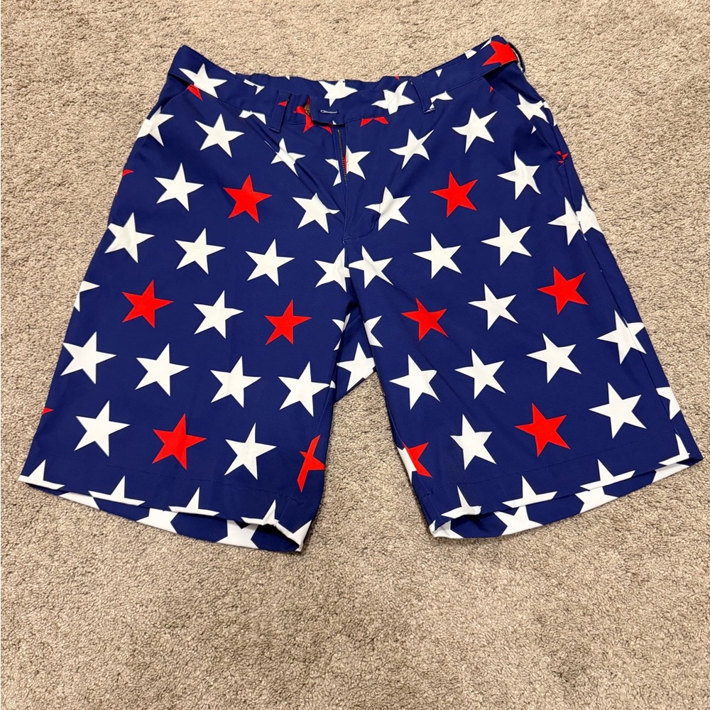 Loudmouth Blue Star-Patterned Golf Shorts